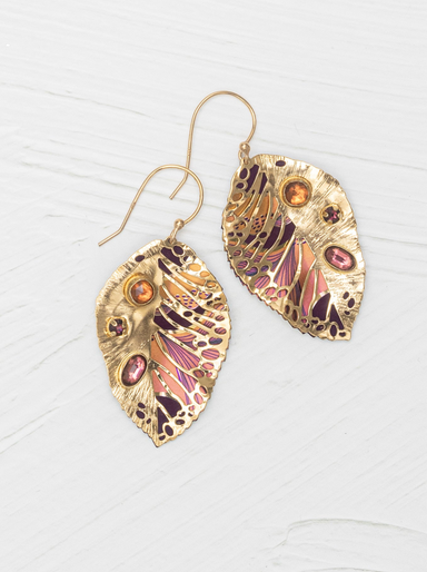 Holly Yashi Perennial Elm Earrings - Amber