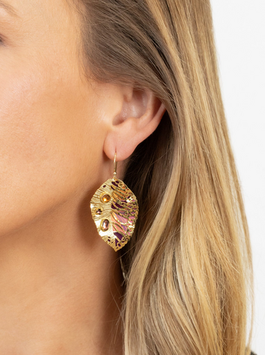 Holly Yashi Perennial Elm Earrings - Amber