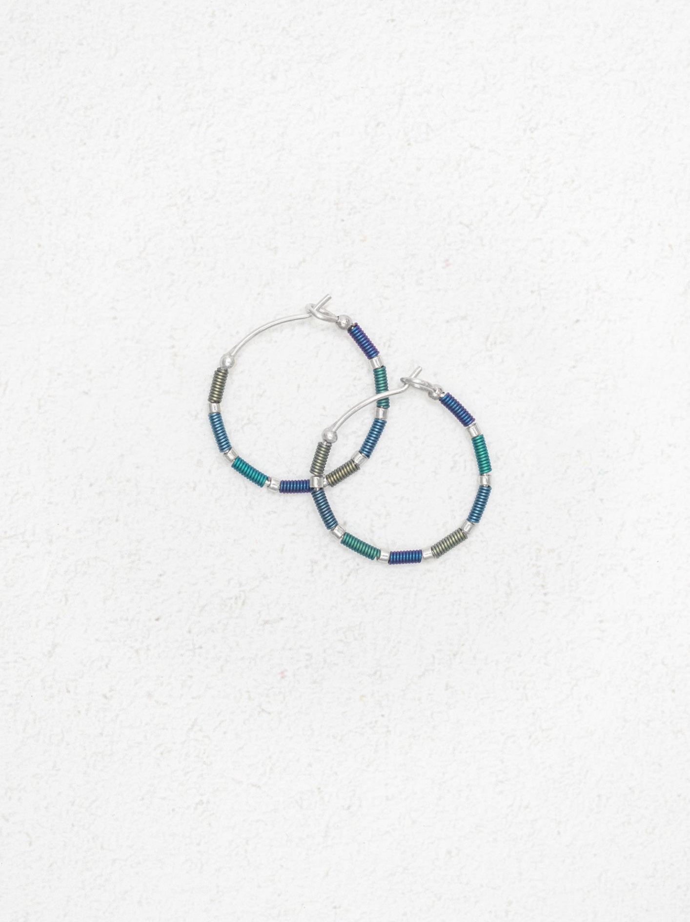 HOLLY YASHI Sierra Hoop Earrings - Blue and Silver