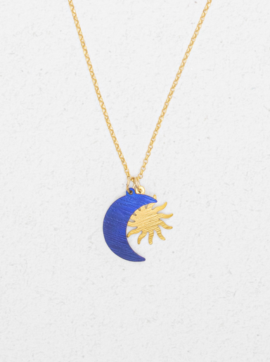 Holly Yashi Sun and Moon Pendant Necklace - Midnight Blue
