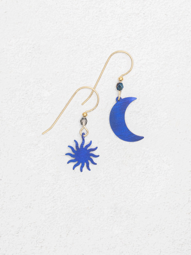 Holly Yashi Sun and Moon Earrings - Midnight Blue