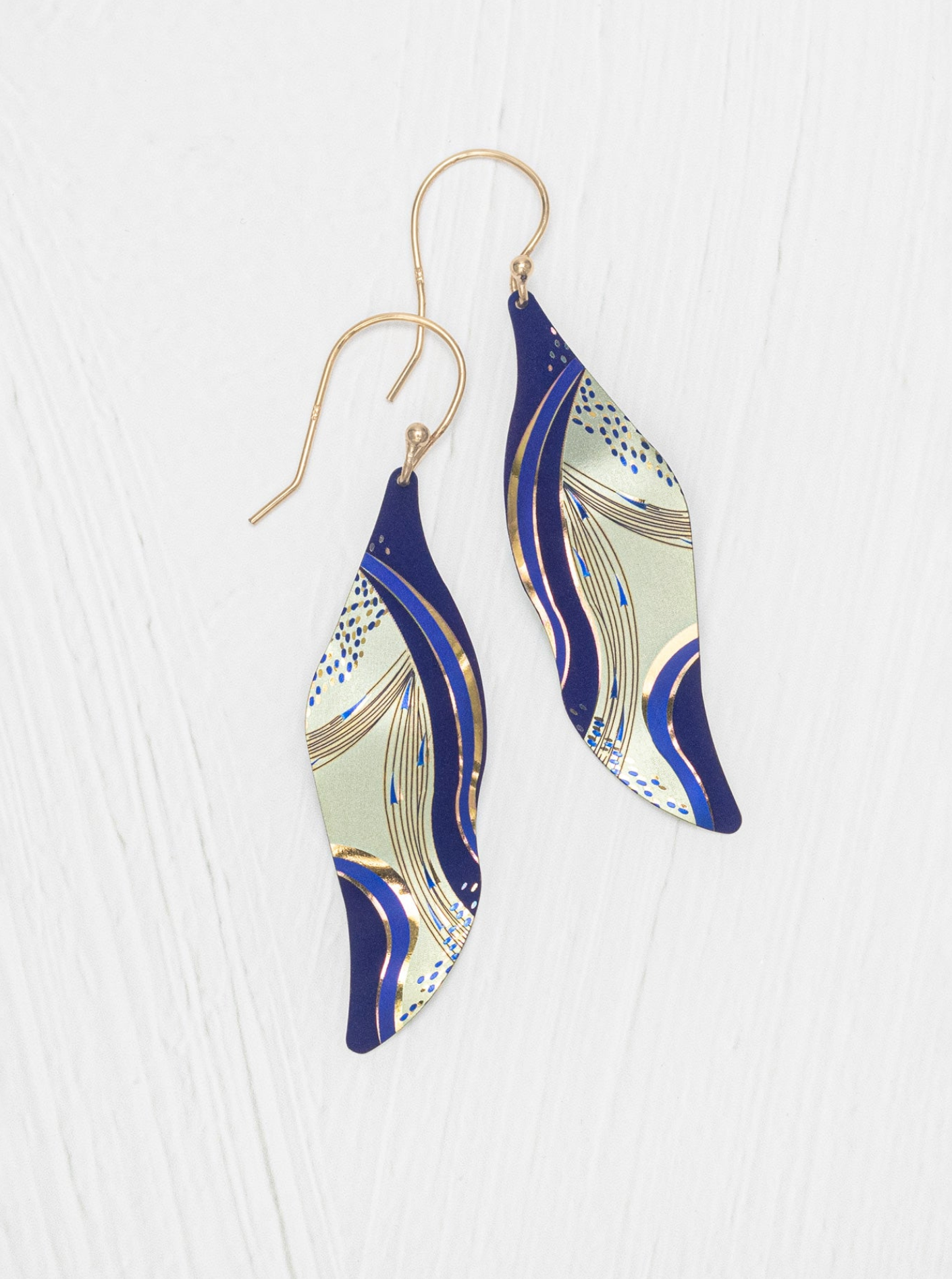 HOLLY YASHI Turning Leaf Earrings - Indigo