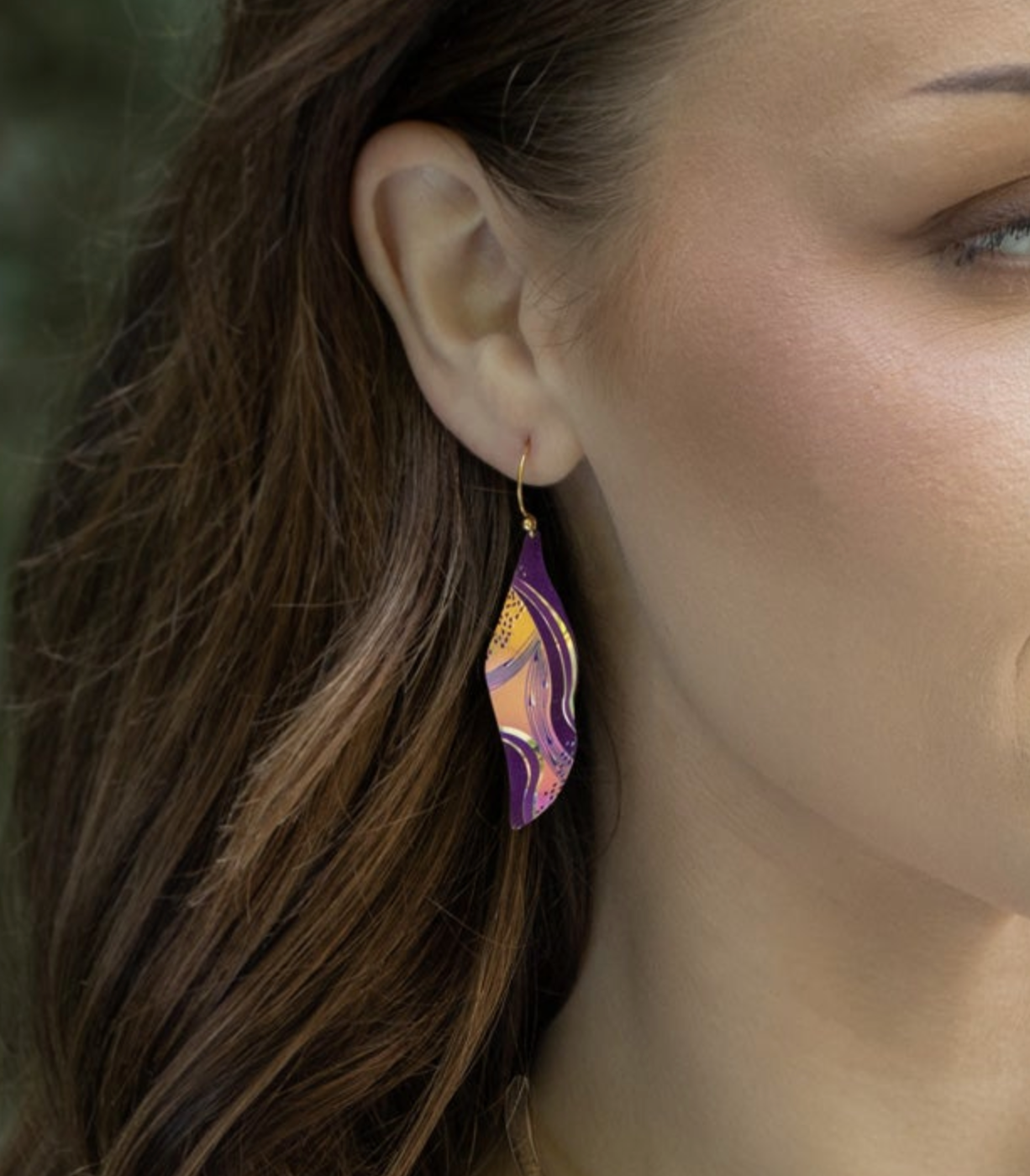 HOLLY YASHI Turning Leaf Earrings - Amber