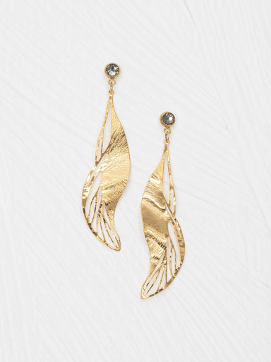 Holly Yashi Gilded Leaf Post Earrings - Gold