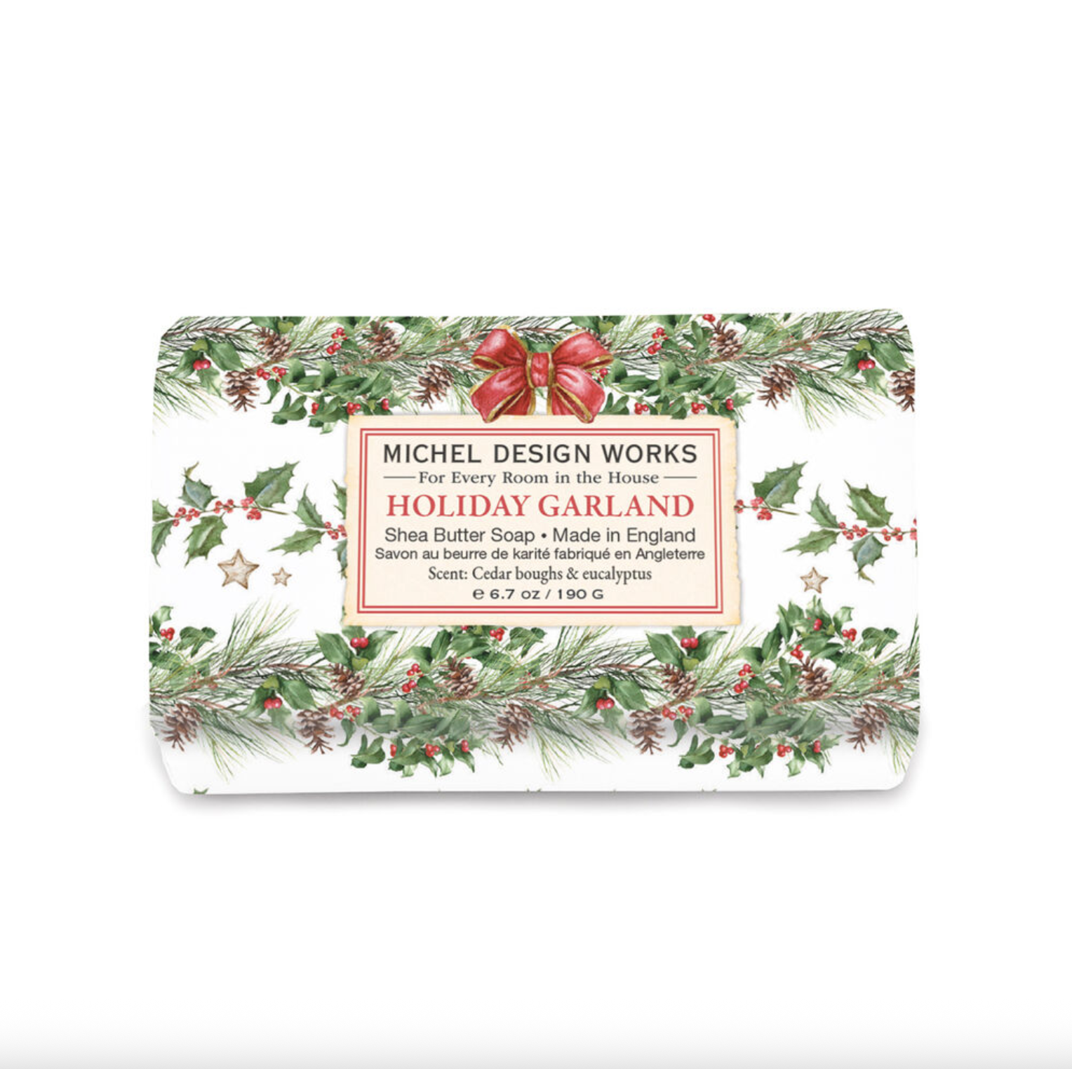 Holiday Garland Medium Bath Soap Bar