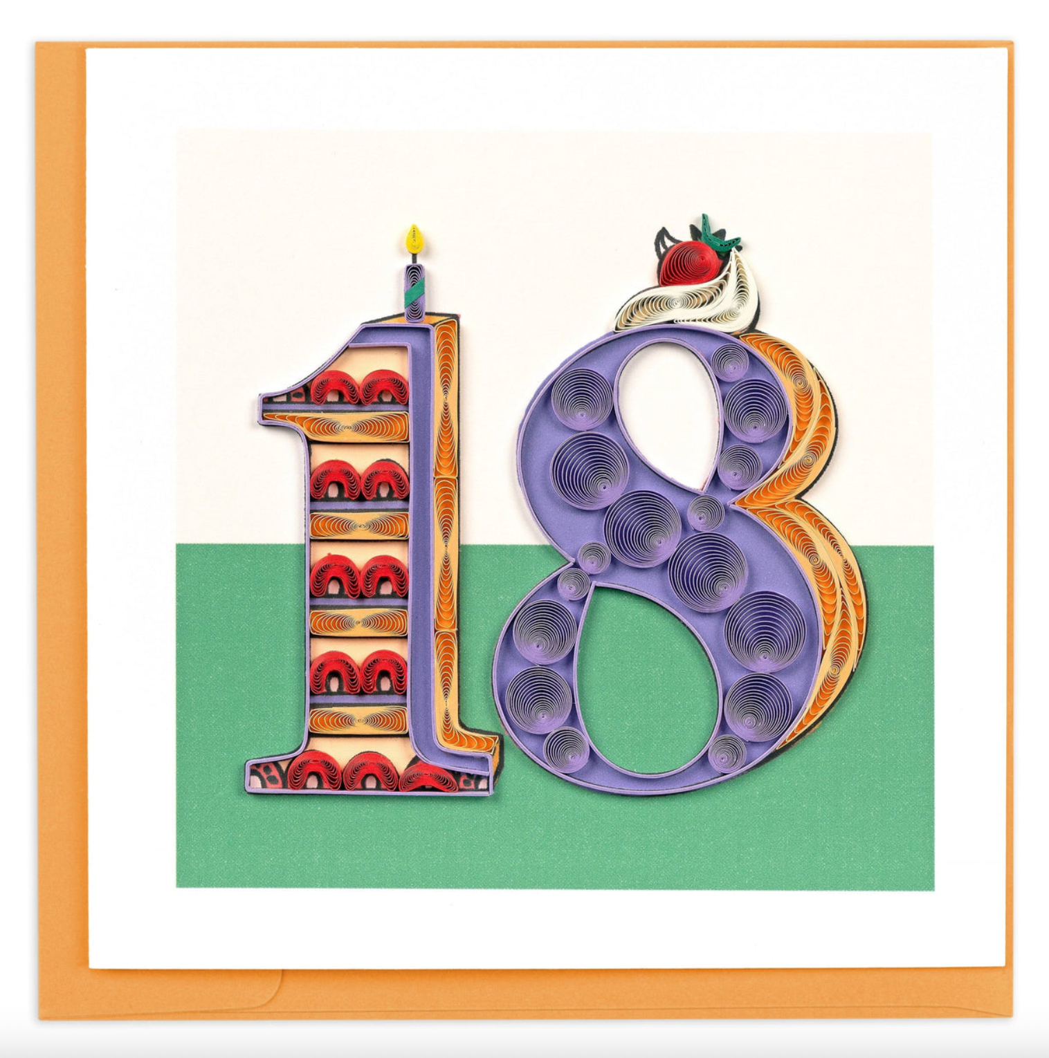 18th Birthday Blank Quilling Card