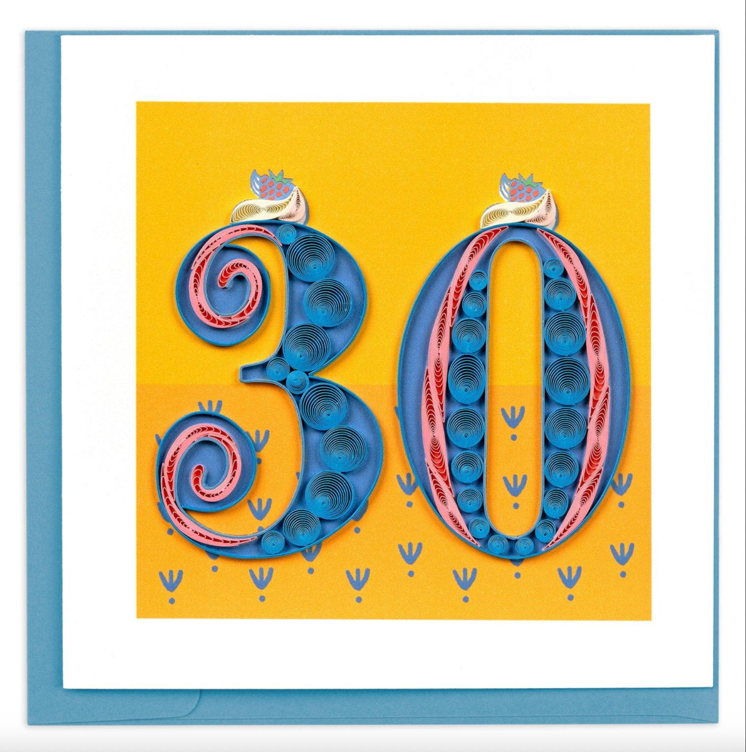 30th Birthday Quilled Greeting Card