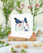 Flowers & Blue Butterflies Birthday Quilling Card