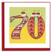 70th Birthday Quilled Greeting Card