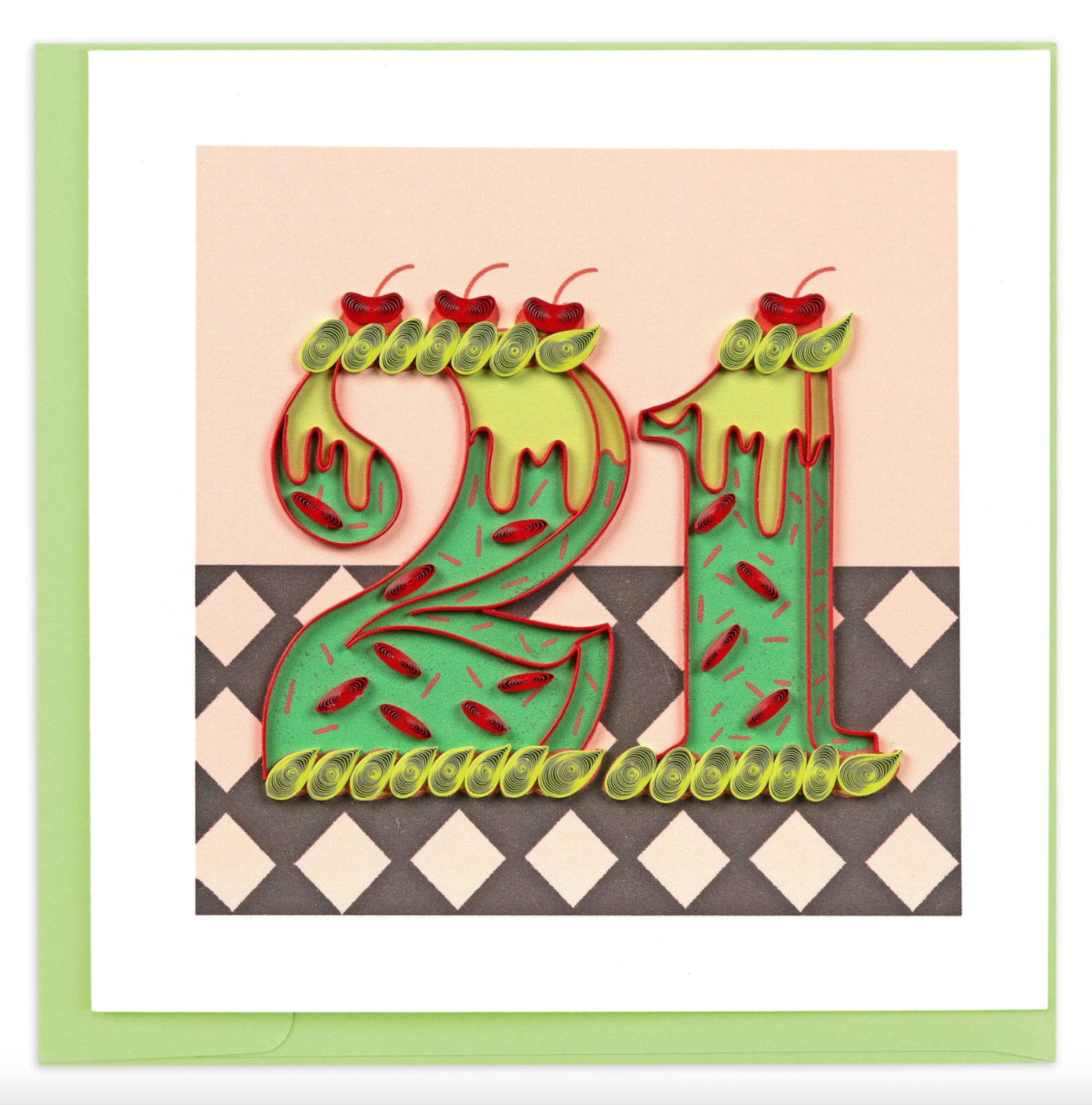 21st Birthday Quilled Greeting Card