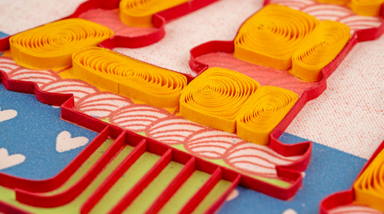 40th Birthday Quilled Greeting Card