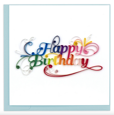 Happy Birthday - Blank Quilling Card
