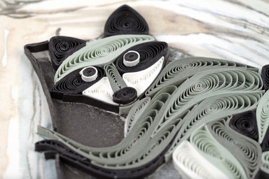 Raccoon in Tree Hole Blank Quilling Card Card