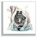 Raccoon in Tree Hole Blank Quilling Card Card