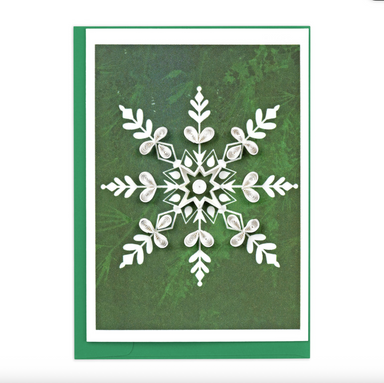 Snowflake on Pine Quilled Gift Enclosure