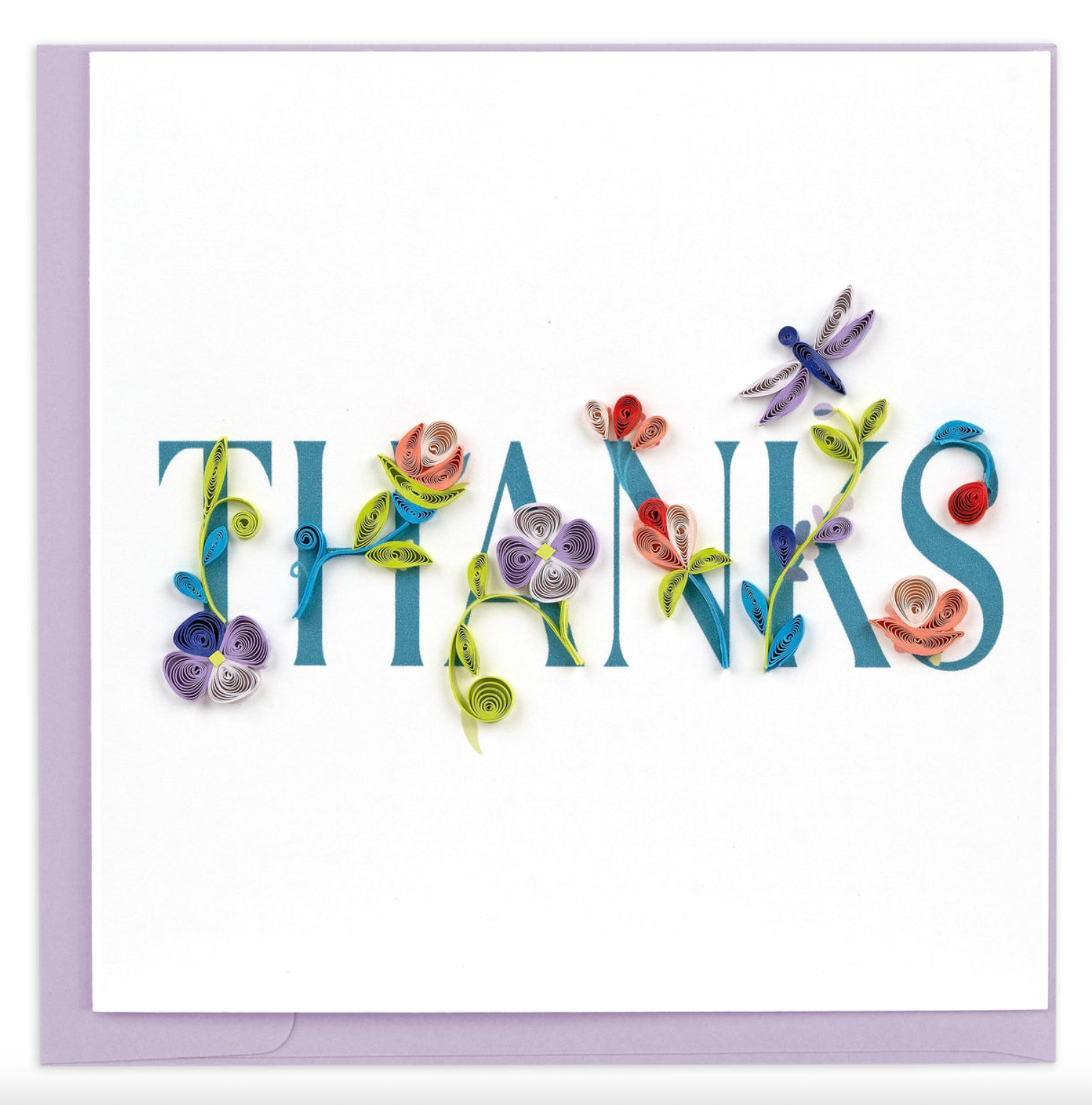 Garden THANKS Blank Quilling Card