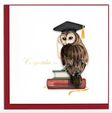 Graduation Owl Blank Quilling Card
