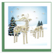 Snowy Reindeer Blank Quilling Card