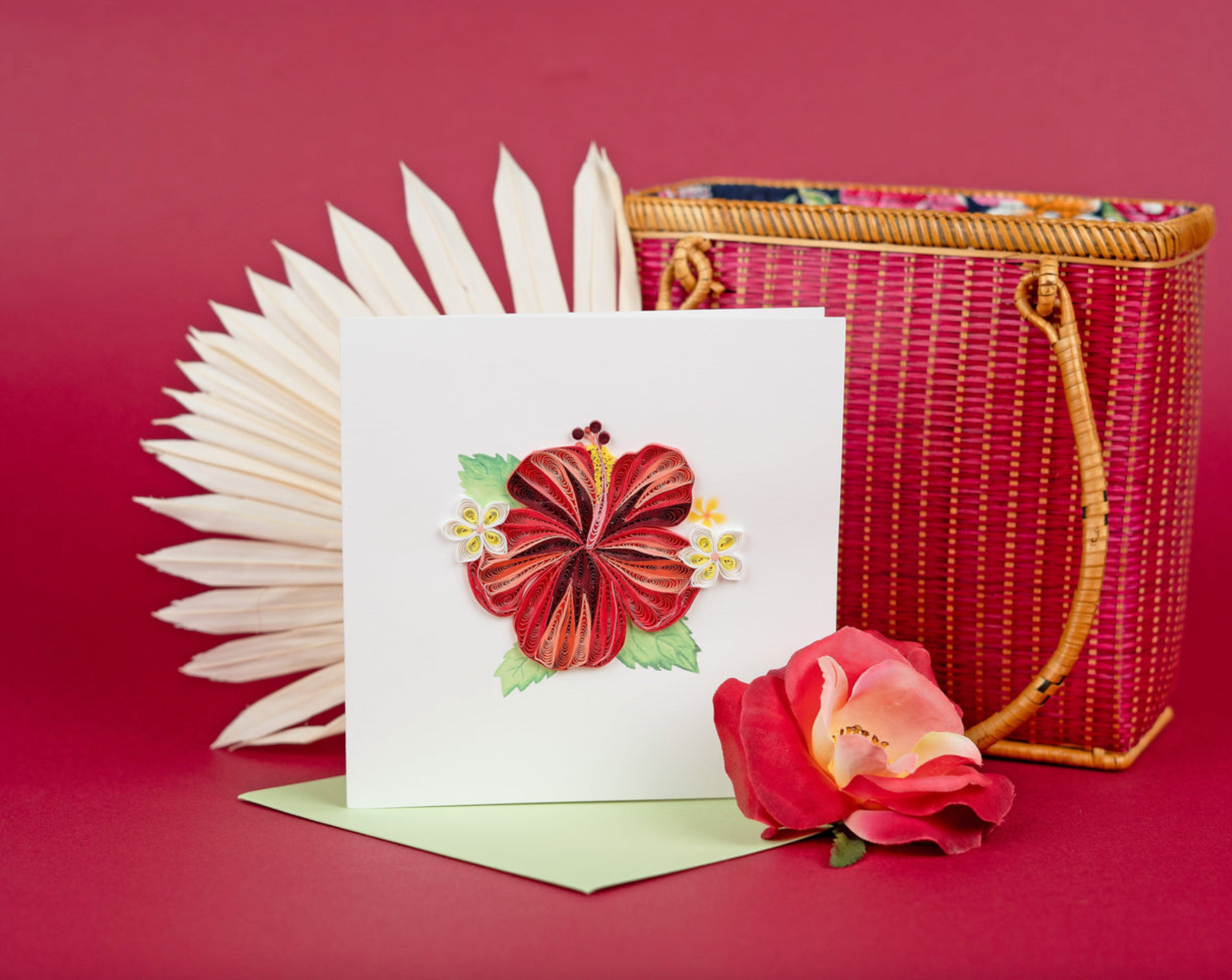 Hibiscus Blank Quilling Card