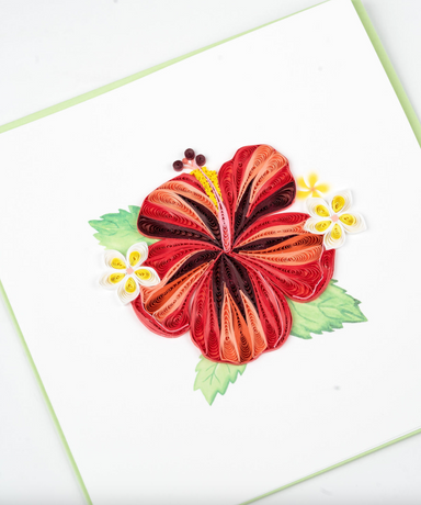 Hibiscus Blank Quilling Card