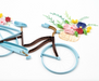 Bicycle & Flower Basket Blank Quilling Card