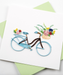 Bicycle & Flower Basket Blank Quilling Card