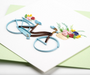 Bicycle & Flower Basket Blank Quilling Card