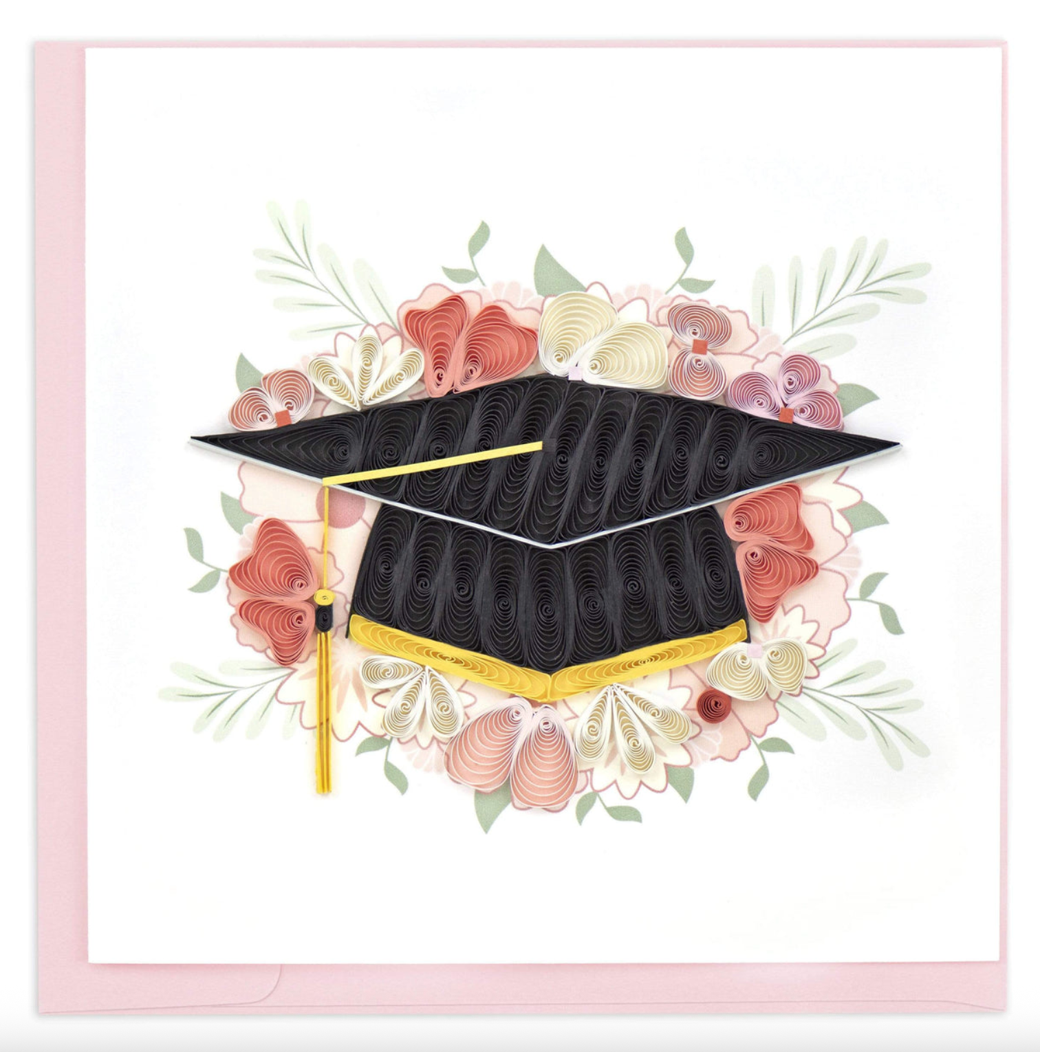 Floral Mortarboard Blank Quilling Card