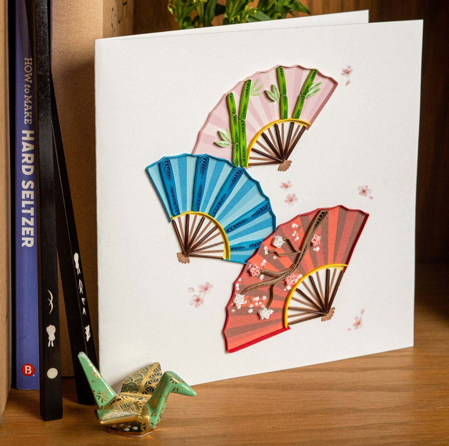 Decorative Fans Blank Quilling Card