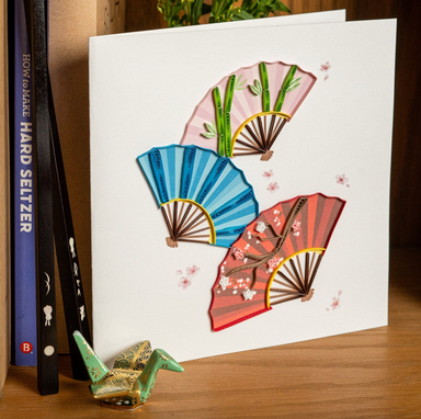 Decorative Fans Blank Quilling Card