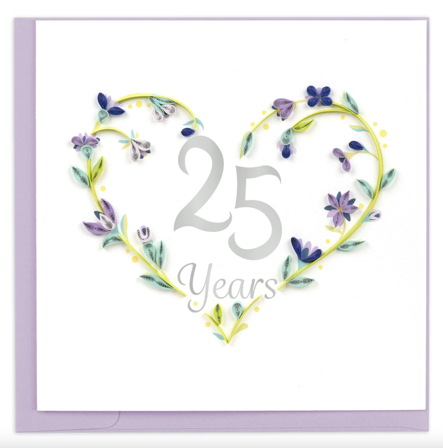 25th Silver Wedding Anniversary Quilling Card