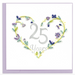 25th Silver Wedding Anniversary Quilling Card