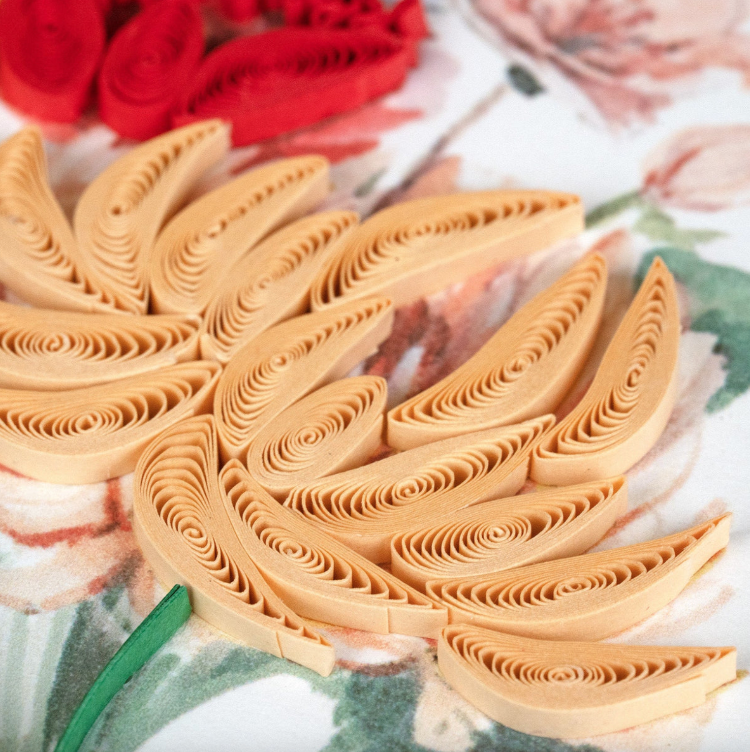 Japanese Wildflowers Blank Quilling Card