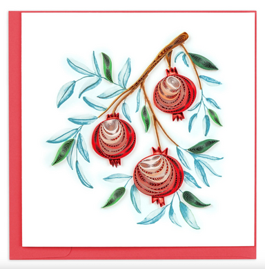 Pomegranate Branch Blank Quilling Card