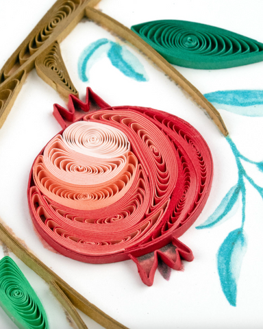 Pomegranate Branch Blank Quilling Card