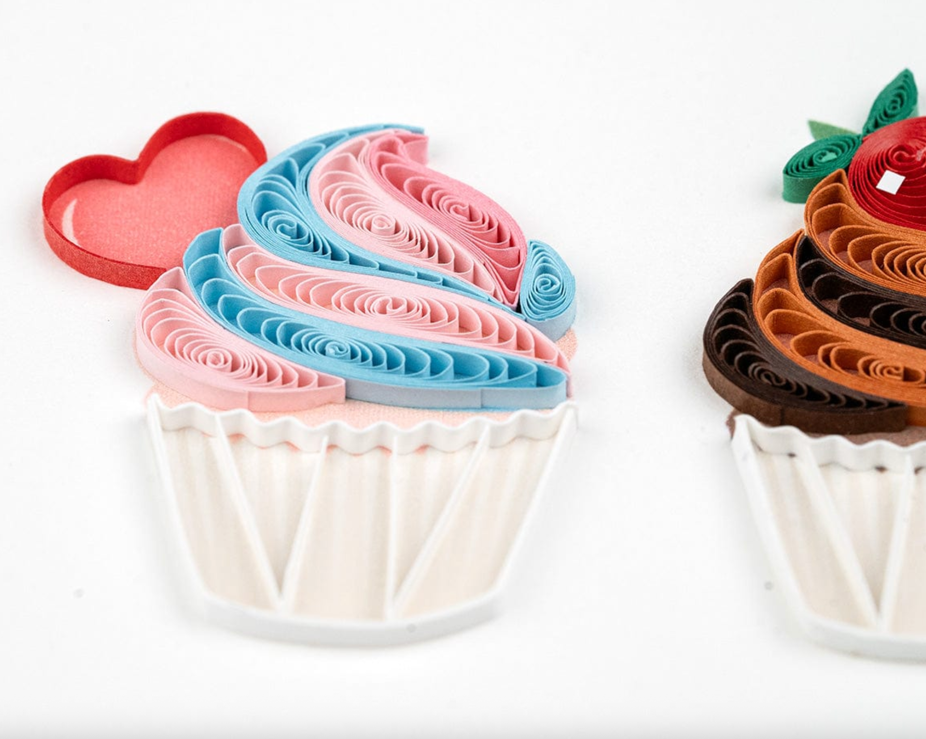 Birthday Cupcake Trio Blank Quilling Card