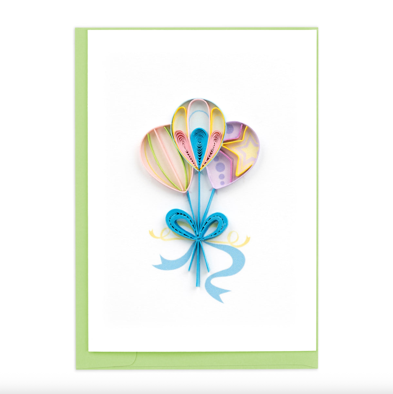Colorful Balloons Blank Quilling Enclosure Card