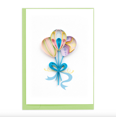 Colorful Balloons Blank Quilling Enclosure Card