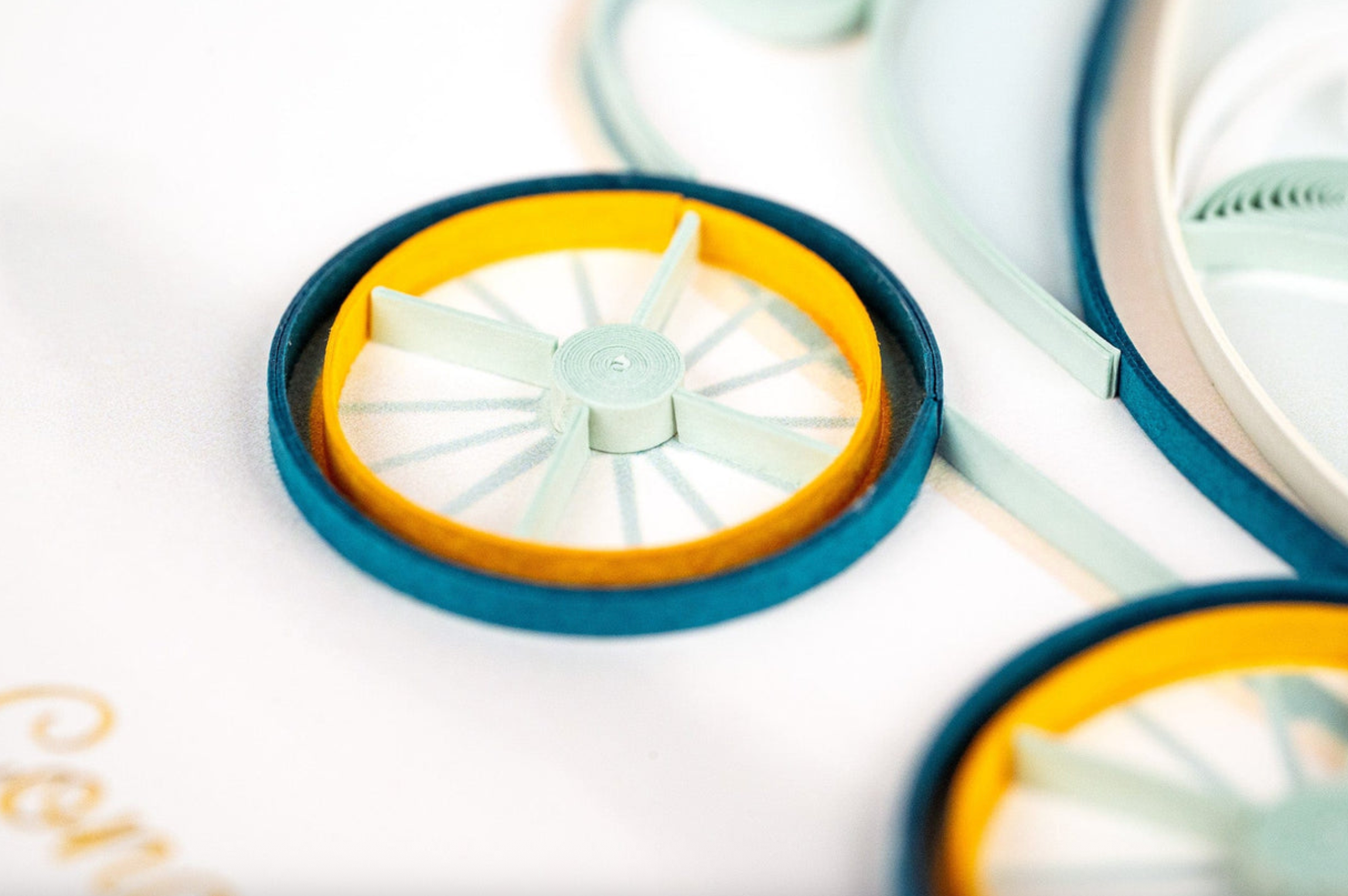 Blue Baby Buggy Blank Quilling Card