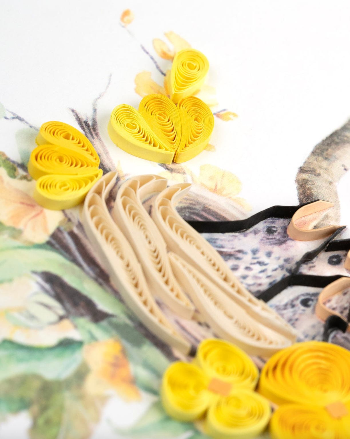 Bluebird & Babies Bank Quilling Card