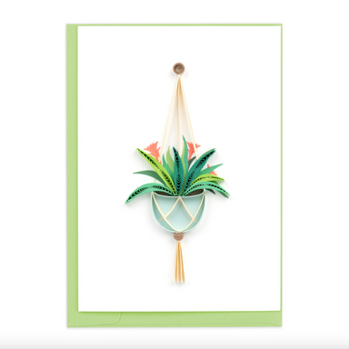 Bromeliad Macrame Hanger Quilling Gift Enclosure