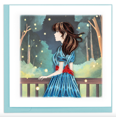 Anime Woman Blank Quilling Card