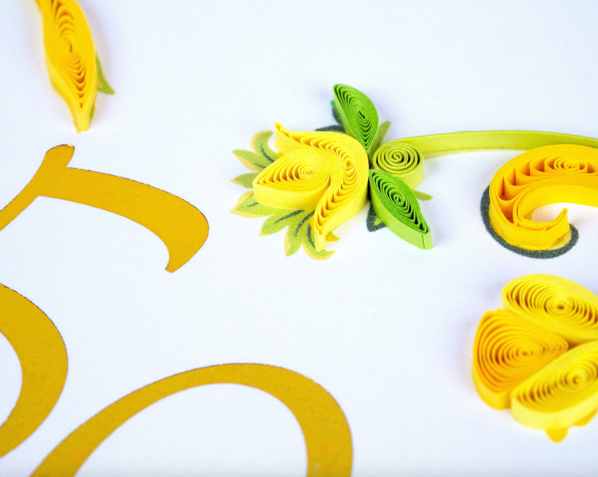 50th Golden Wedding Anniversary Quilling Card