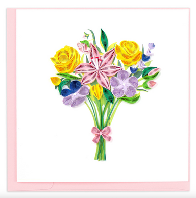 Spring Bouquet Blank Quilling Card