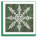 White Snowflake on Pine Blank Quilling Card