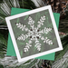 White Snowflake on Pine Blank Quilling Card