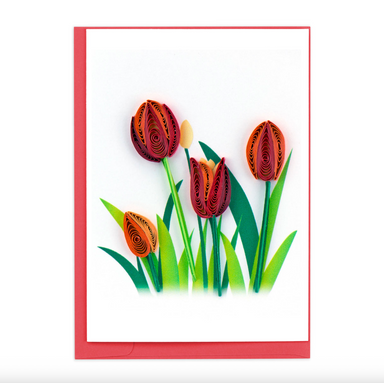 Red Tulip Blank Quilling Gift Enclosure