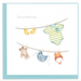 Baby Clothesline Congratulations Blank Quilling Card