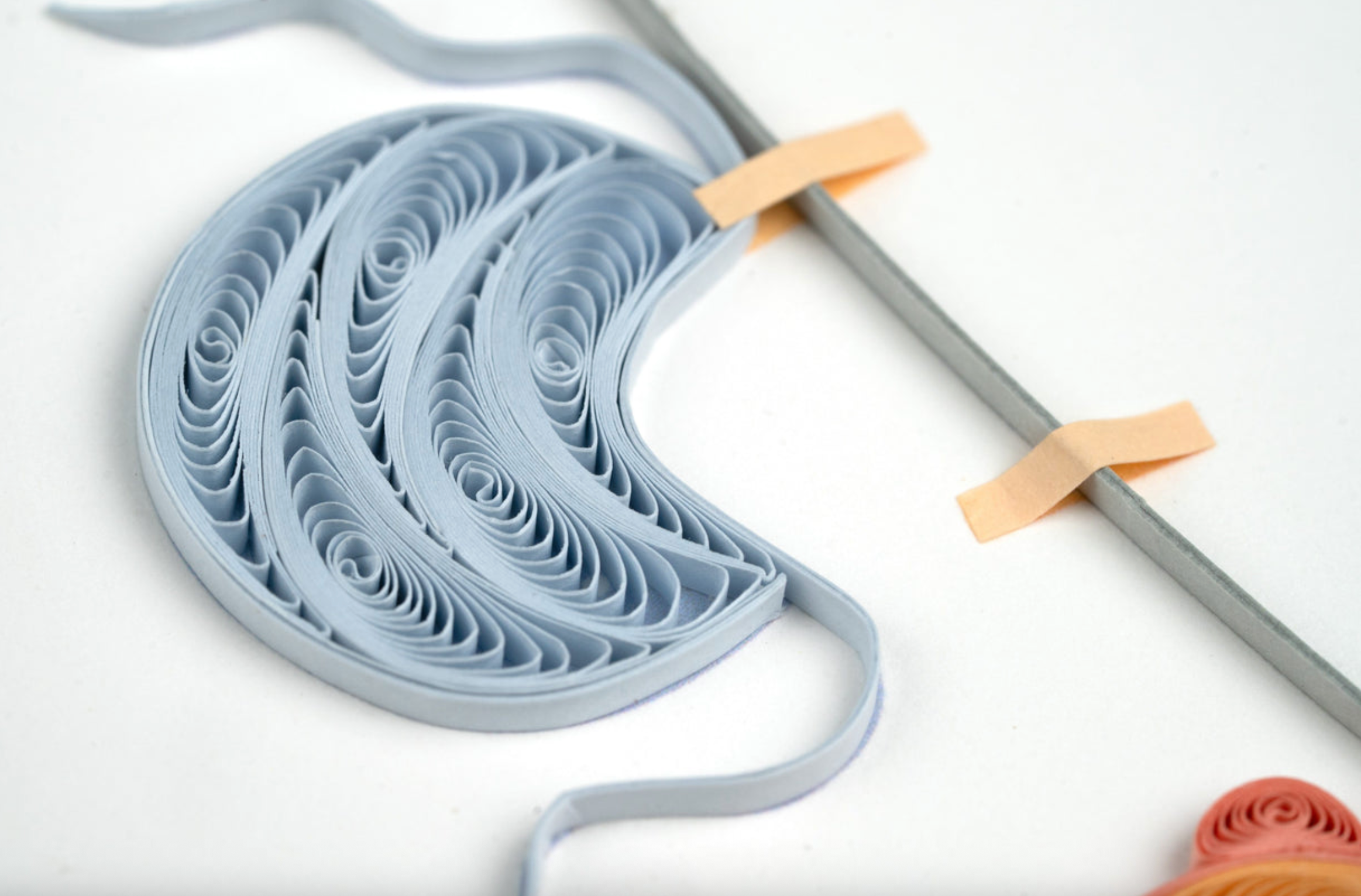 Baby Clothesline Congratulations Blank Quilling Card