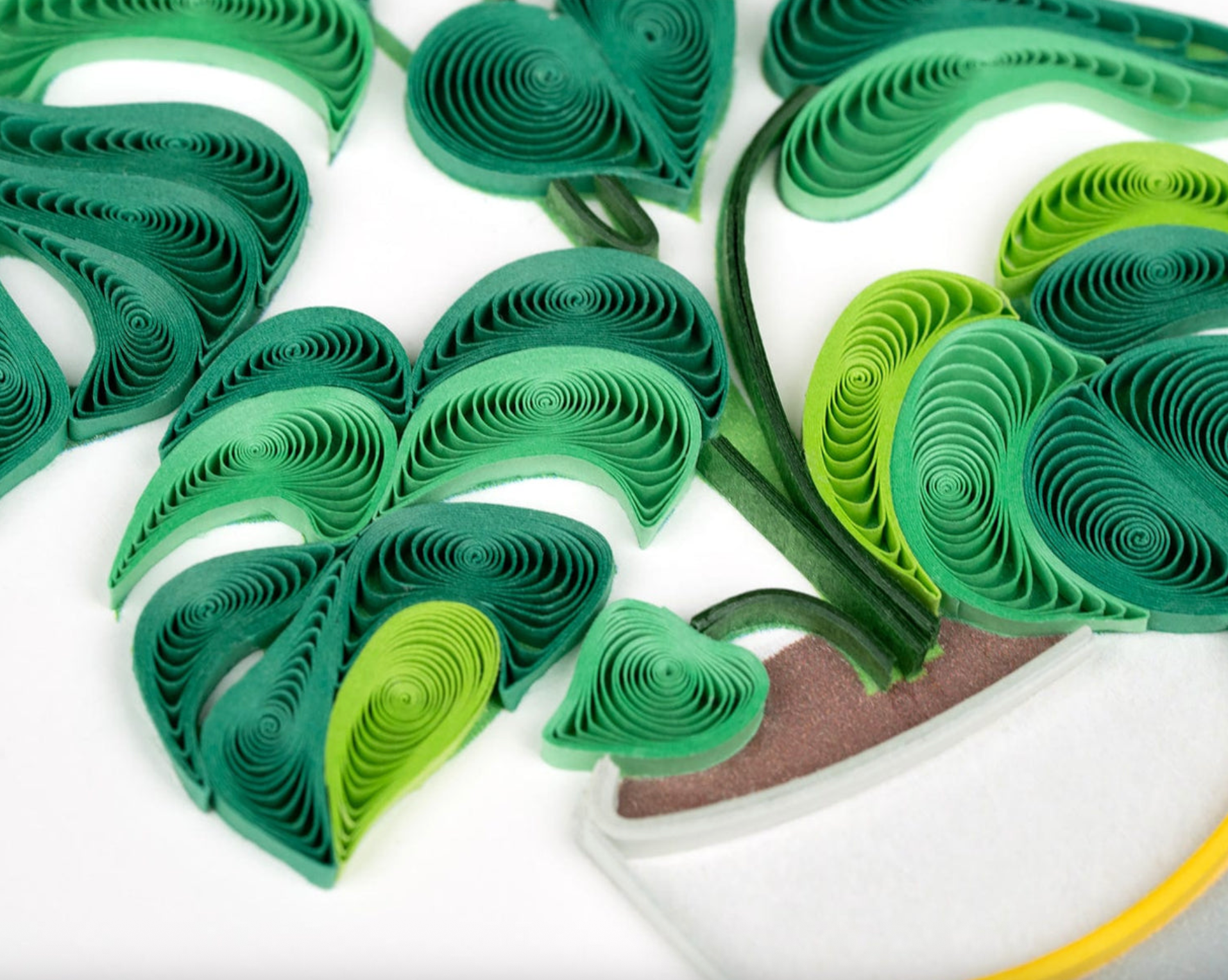 Monstera Plant Blank Quilled Greeting Card